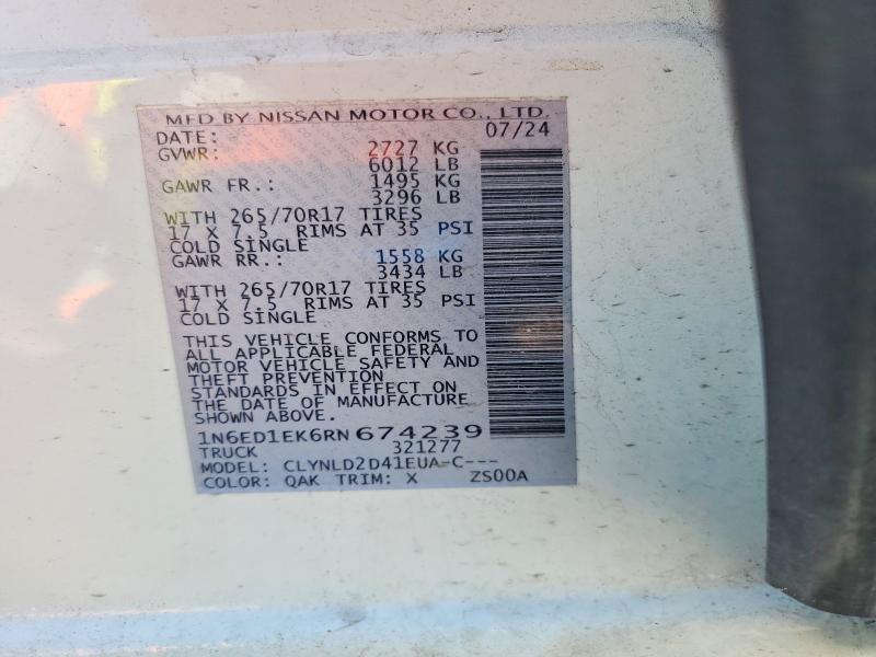 Продажа на аукционе авто 2024 Nissan Frontier, vin: 1N6ED1EK6RN674239, номер лота: 53244326