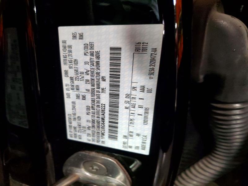 Продаж на аукціоні авто 2021 Ford Escape, vin: 1FMCU0G64MUA08222, номер лоту: 52471636