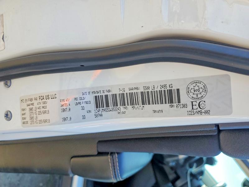 Продажа на аукционе авто 2016 Jeep Cherokee, vin: 1C4PJMAS5GW352243, номер лота: 51967176