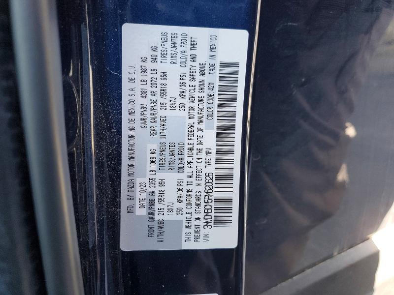 2024 Mazda Cx-30 მანქანა იყიდება აუქციონზე, vin: 3MVDMBCM5RM620626, აუქციონის ნომერი: 53953356