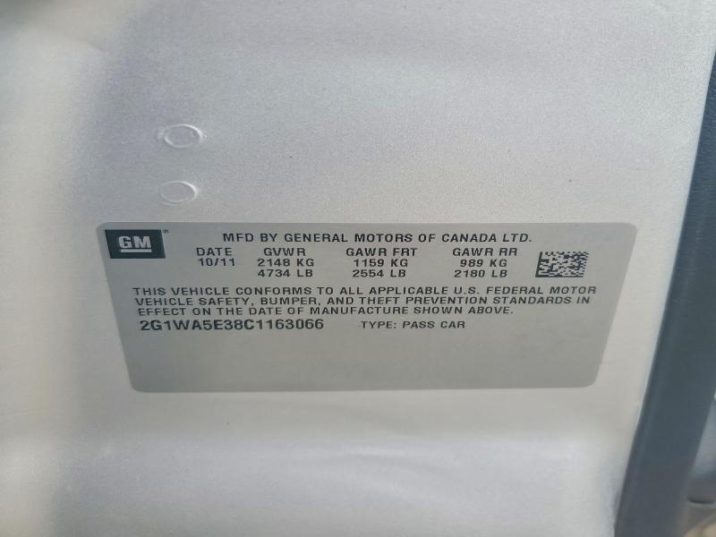 53035496 :رقم المزاد ، 2G1WA5E38C1163066 vin ، 2011 Chevrolet Impala مزاد بيع