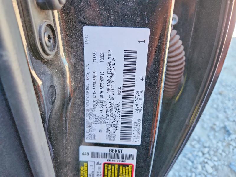 Продажа на аукционе авто 2018 Toyota Tundra, vin: 5TFDY5F15JX694586, номер лота: 53835086