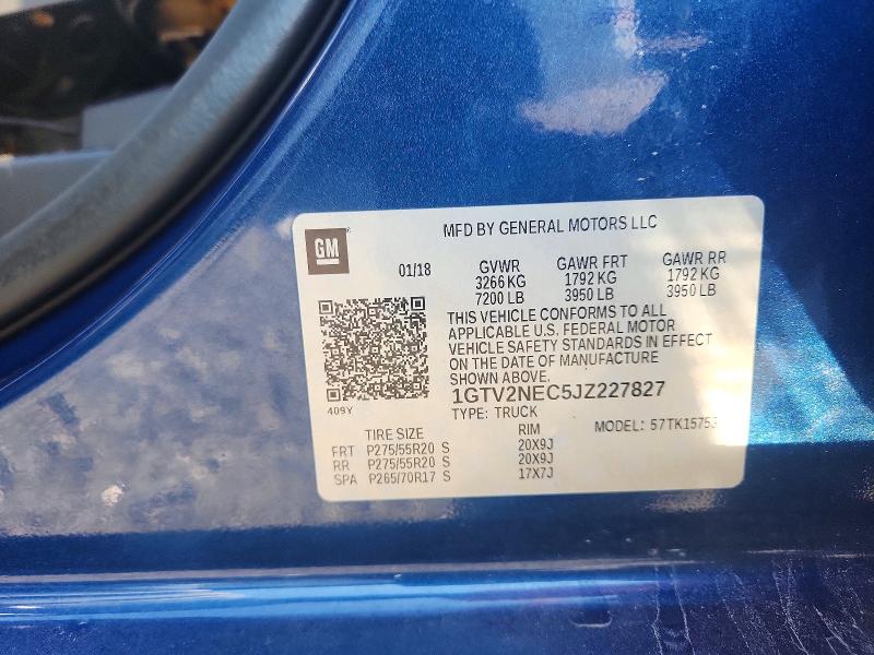 Aukcja sprzedaży 2018 Gmc Sierra, vin: 1GTV2NEC5JZ227827, numer aukcji: 53715476