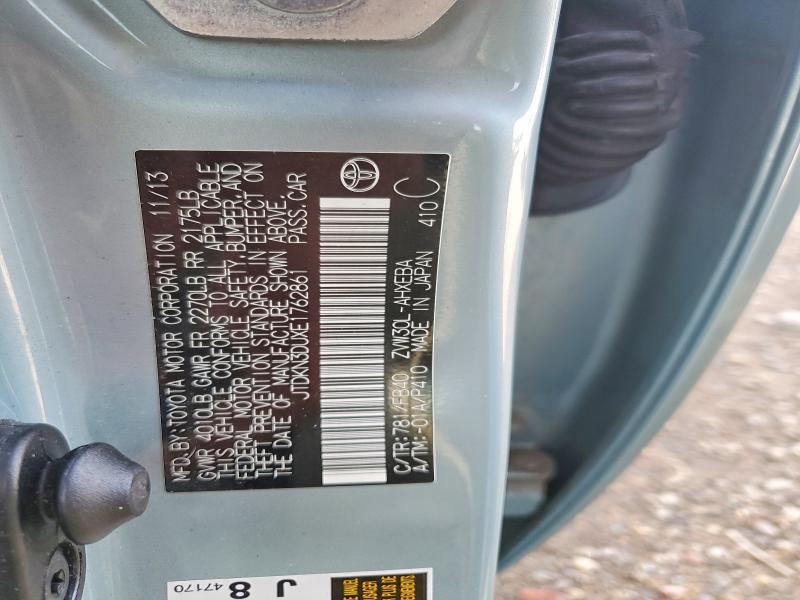 Aukcja sprzedaży 2014 Toyota Prius, vin: JTDKN3DUXE1762861, numer aukcji: 52762646