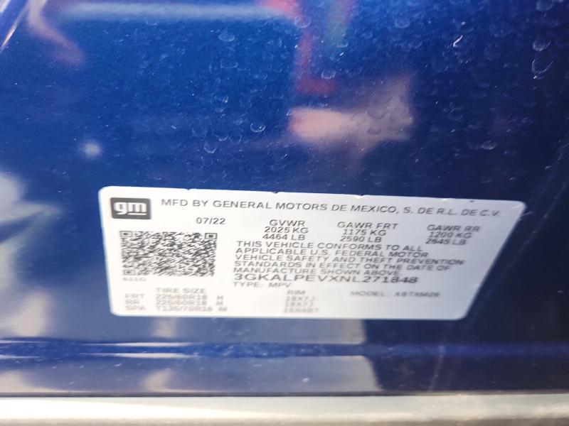 Aukcja sprzedaży 2022 Gmc Terrain, vin: 3GKALPEVXNL271848, numer aukcji: 53836706