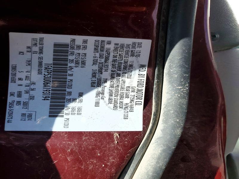Продаж на аукціоні авто 2006 Ford Taurus, vin: 1FAFP53U06A193194, номер лоту: 53427766
