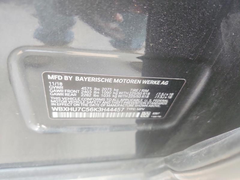52470066 :رقم المزاد ، WBXHU7C56K3H44457 vin ، 2019 Bmw X1 مزاد بيع