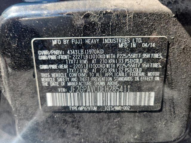 Auction sale of the 2014 Subaru Xv Crosstrek, vin: JF2GPAVC0EH285411, lot number: 53702706