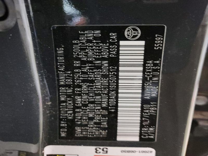Продаж на аукціоні авто 2025 Toyota Camry, vin: 4T1DBADK1SU507512, номер лоту: 55053456