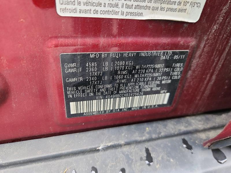 Продаж на аукціоні авто 2011 Subaru Outback, vin: 4S4BRBCCXB3425626, номер лоту: 52473566