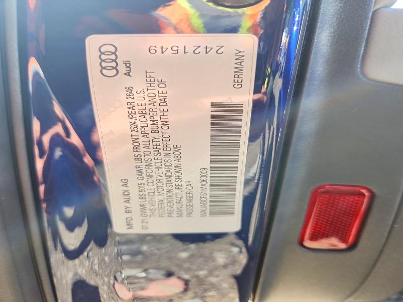 Продаж на аукціоні авто 2021 Audi A5, vin: WAUABCF51MA063009, номер лоту: 54131556