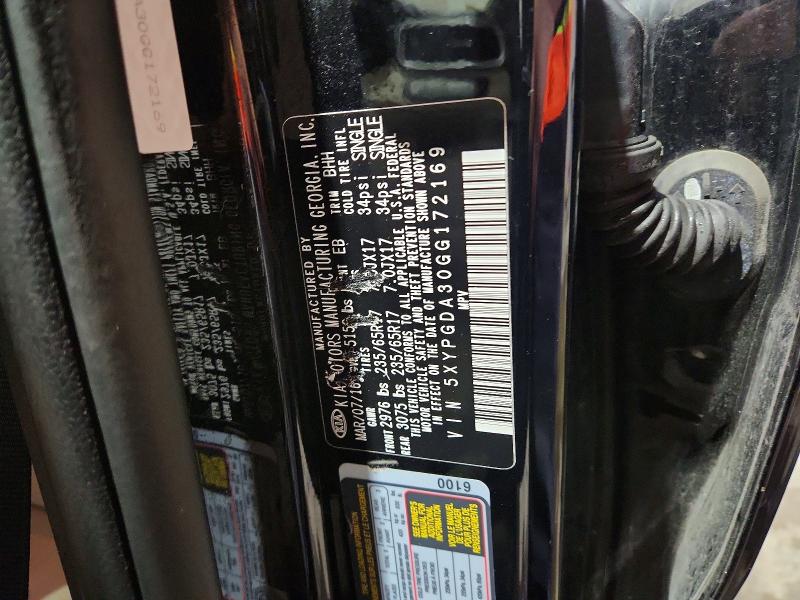 Aukcja sprzedaży 2016 Kia Sorento, vin: 5XYPGDA30GG172169, numer aukcji: 53064336