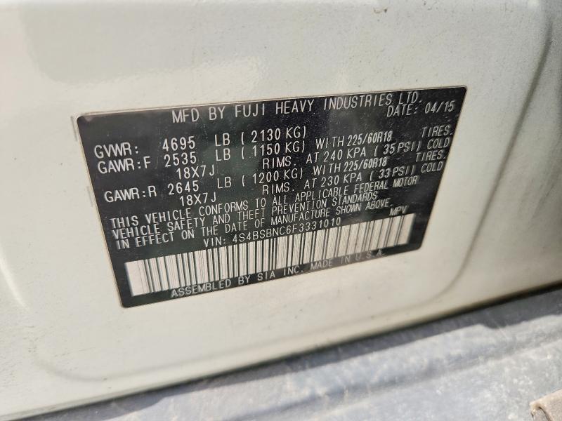 Продаж на аукціоні авто 2015 Subaru Outback, vin: 4S4BSBNC6F3331010, номер лоту: 53653956