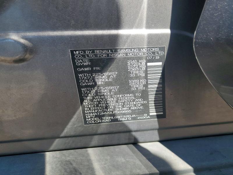 Продажа на аукционе авто 2020 Nissan Rogue, vin: KNMAT2MV0LP509885, номер лота: 51889616