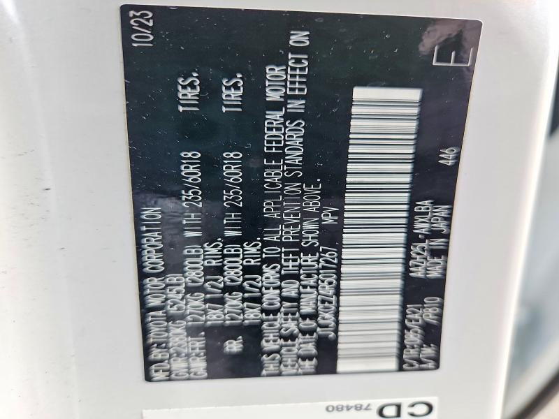 Aukcja sprzedaży 2024 Lexus Nx 350h, vin: JTJGKCEZ4R5017267, numer aukcji: 54011736