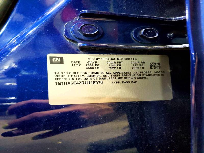 Aukcja sprzedaży 2013 Chevrolet Volt, vin: 1G1RA6E42DU118576, numer aukcji: 55431216