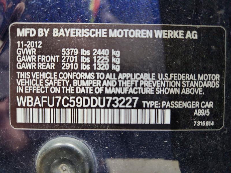 Продажа на аукционе авто 2013 Bmw 535, vin: WBAFU7C59DDU73227, номер лота: 53301536