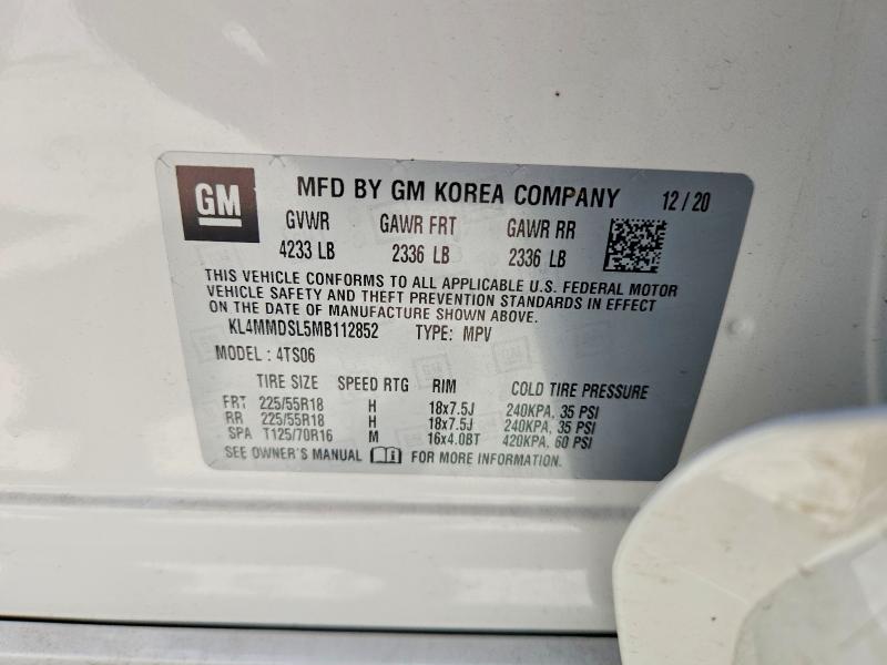 Aukcja sprzedaży 2021 Buick Encore Gx, vin: KL4MMDSL5MB112852, numer aukcji: 53433656