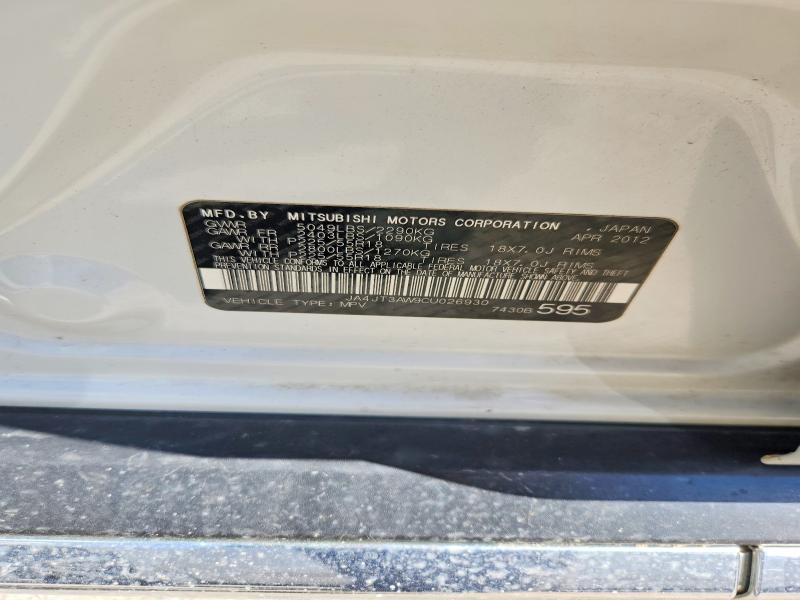 Aukcja sprzedaży 2012 Mitsubishi Outlander, vin: JA4JT3AW9CU026930, numer aukcji: 55128586
