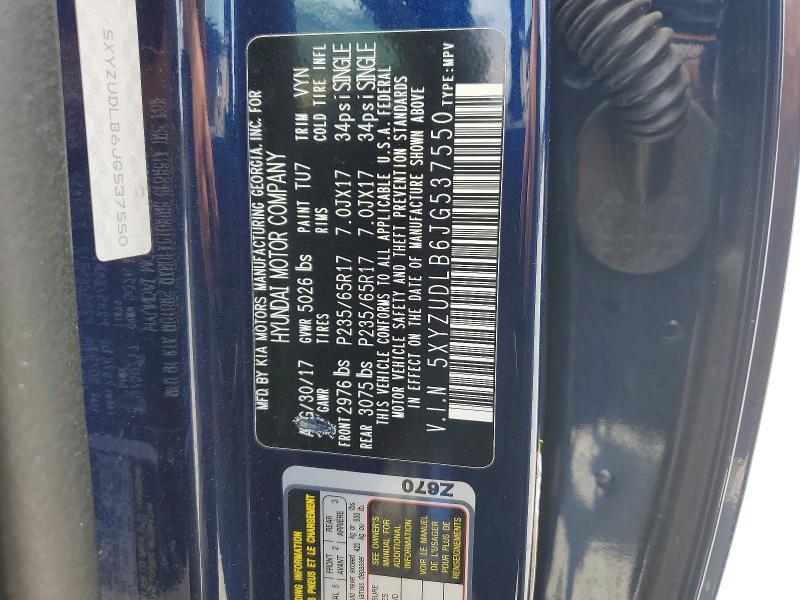Продаж на аукціоні авто 2018 Hyundai Santa Fe Sport, vin: 5XYZUDLB6JG537550, номер лоту: 54632756