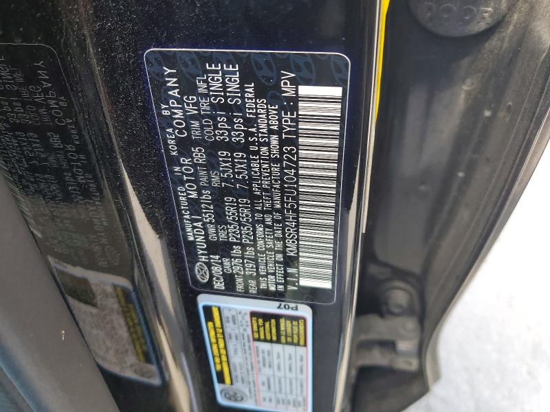 Продажа на аукционе авто 2015 Hyundai Santa Fe, vin: KM8SR4HF5FU104723, номер лота: 52376576