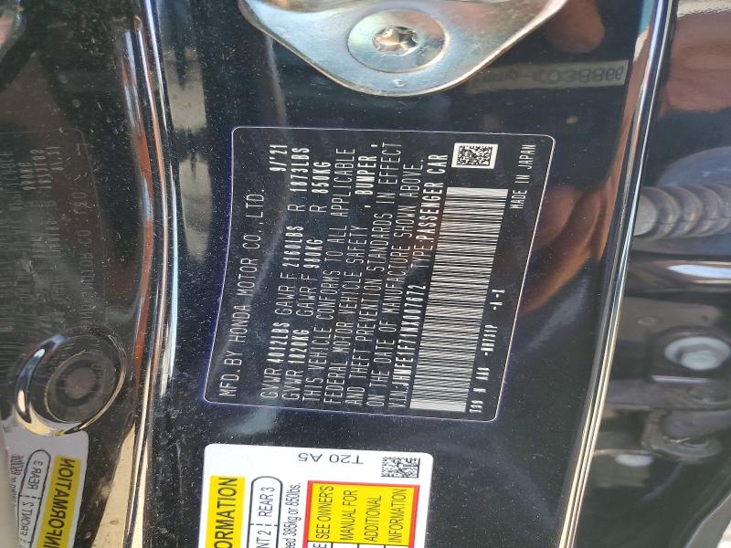 Aukcja sprzedaży 2022 Honda Civic, vin: JHMFE1F71NX007672, numer aukcji: 54711926