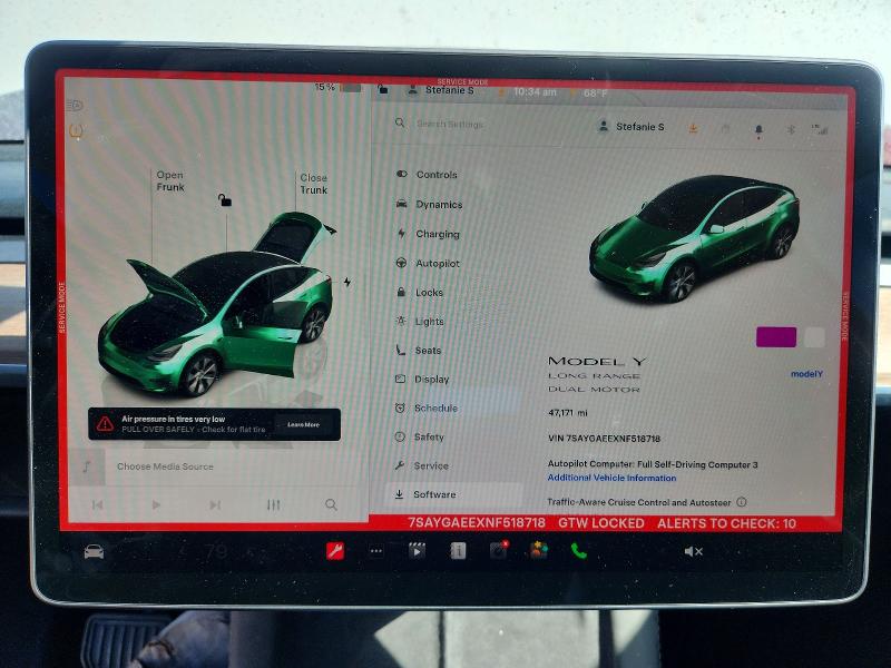 Aukcja sprzedaży 2022 Tesla Model Y, vin: 7SAYGAEEXNF518718, numer aukcji: 53612466