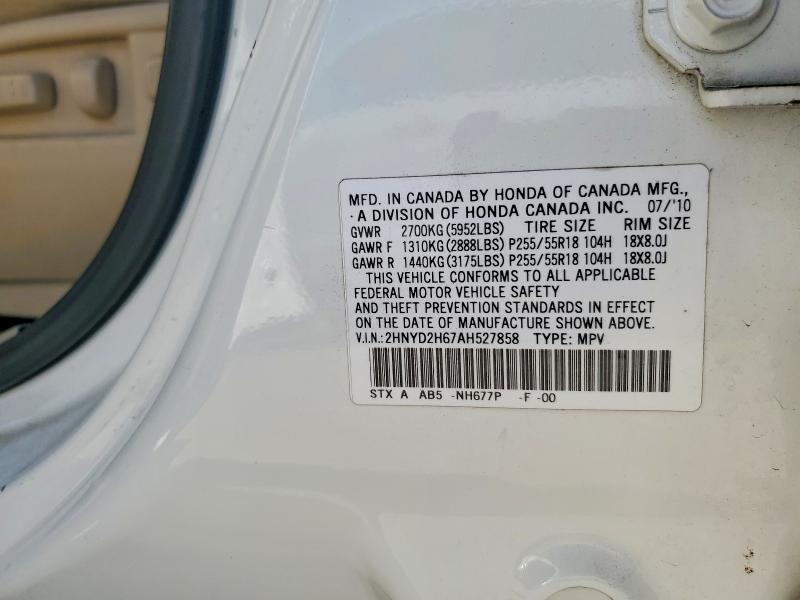 Aukcja sprzedaży 2010 Acura Mdx, vin: 2HNYD2H67AH527858, numer aukcji: 53029616