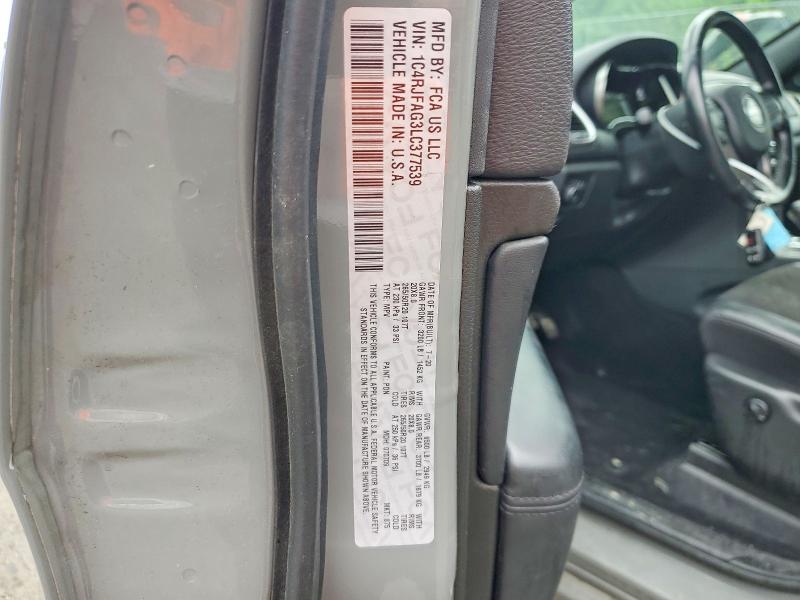 2020 Jeep Grand Cherokee მანქანა იყიდება აუქციონზე, vin: 1C4RJFAG3LC377539, აუქციონის ნომერი: 54280436