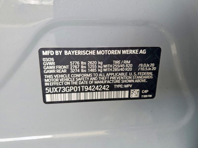 Aukcja sprzedaży 2026 Bmw X3, vin: 5UX73GP01T9424242, numer aukcji: 53063896