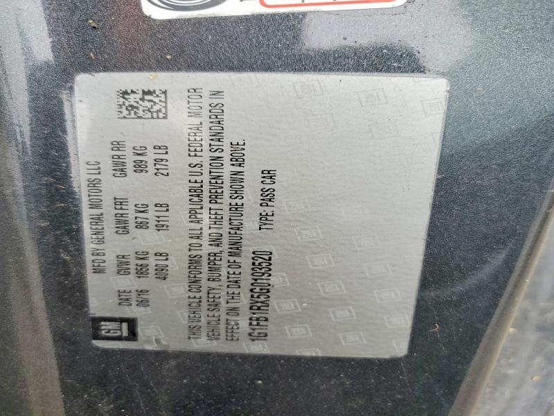 2016 Chevrolet Camaro მანქანა იყიდება აუქციონზე, vin: 1G1FB1RX5G0193520, აუქციონის ნომერი: 53445116