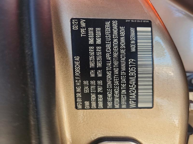 Продажа на аукционе авто 2021 Porsche Macan, vin: WP1AA2A54MLB05179, номер лота: 51829366