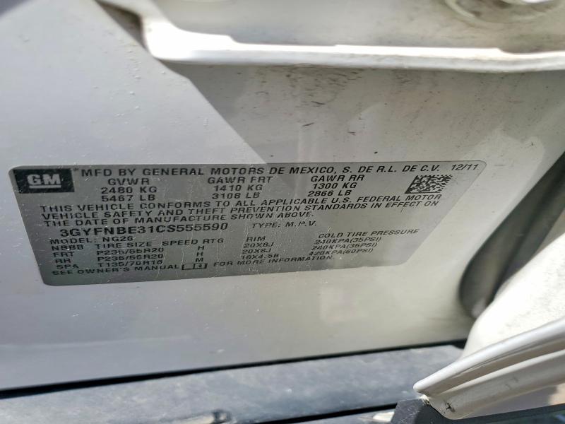 Продаж на аукціоні авто 2012 Cadillac Srx, vin: 3GYFNBE31CS555590, номер лоту: 52304086