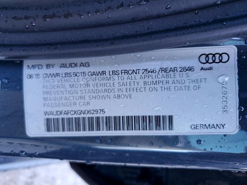 54491416 :رقم المزاد ، WAUDFAFCXGN062975 vin ، 2016 Audi A6 مزاد بيع