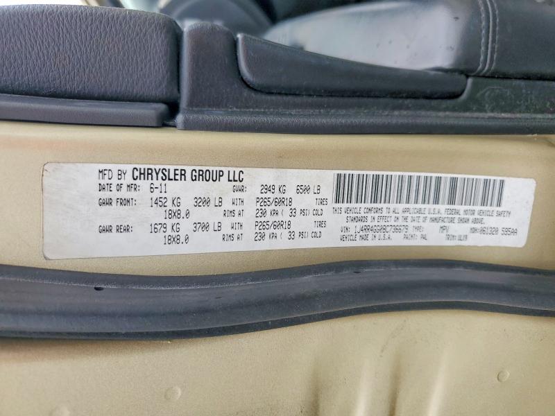 Продаж на аукціоні авто 2011 Jeep Grand Cherokee, vin: 1J4RR4GG0BC736679, номер лоту: 54421156