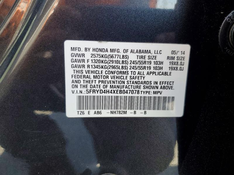 Aukcja sprzedaży 2014 Acura Mdx, vin: 5FRYD4H4XEB047078, numer aukcji: 54092516
