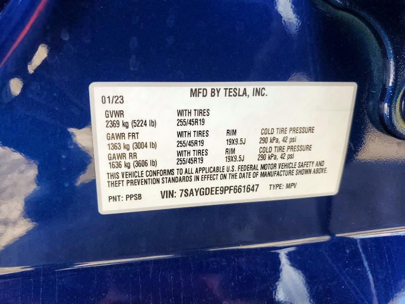 Aukcja sprzedaży 2023 Tesla Model Y, vin: 7SAYGDEE9PF661647, numer aukcji: 54266066