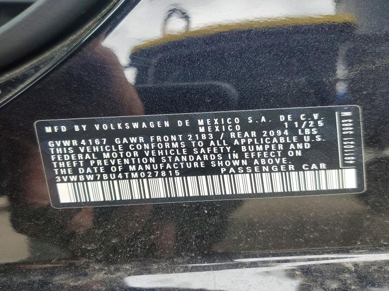 Aukcja sprzedaży 2026 Volkswagen Jetta, vin: 3VWBW7BU4TM027815, numer aukcji: 52782126