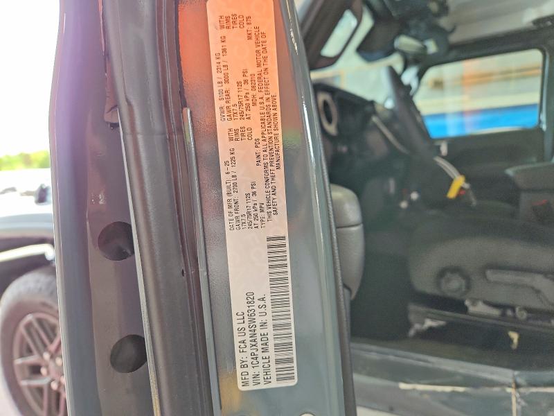 Продажа на аукционе авто 2025 Jeep Wrangler, vin: 1C4PJXAN4SW631820, номер лота: 54774326