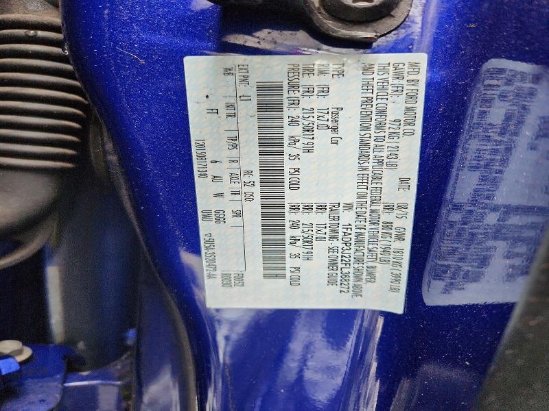Продаж на аукціоні авто 2015 Ford Focus, vin: 1FADP3J22FL368272, номер лоту: 54648006