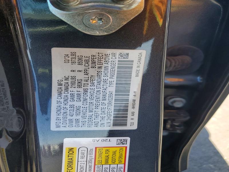 Aukcja sprzedaży 2024 Honda Civic, vin: 2HGFE1F70RH326641, numer aukcji: 54278456