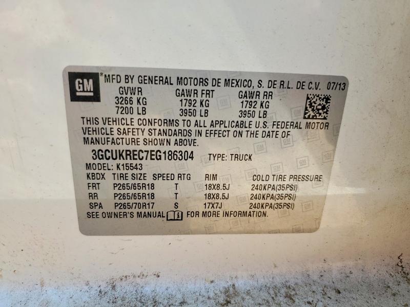 2014 Chevrolet Silverado მანქანა იყიდება აუქციონზე, vin: 3GCUKREC7EG186304, აუქციონის ნომერი: 54235976
