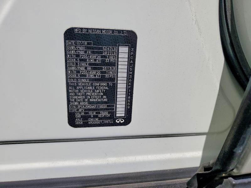 Продажа на аукционе авто 2019 Infiniti Qx50, vin: 3PCAJ5M36KF118559, номер лота: 54709906