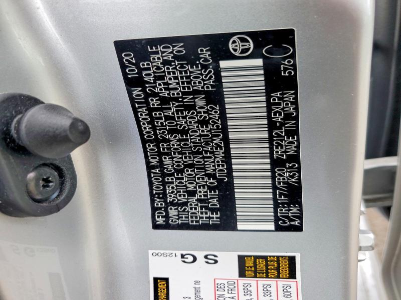 Продажа на аукционе авто 2021 Toyota Corolla, vin: JTDEPMAE2MJ152462, номер лота: 55023256