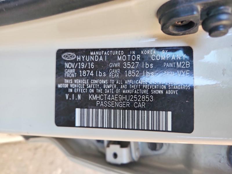 Продаж на аукціоні авто 2017 Hyundai Accent, vin: KMHCT4AE9HU252853, номер лоту: 54802016