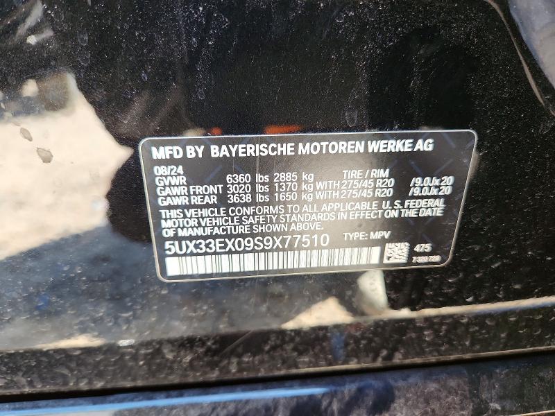 Продажа на аукционе авто 2025 Bmw X6, vin: 5UX33EX09S9X77510, номер лота: 52614956