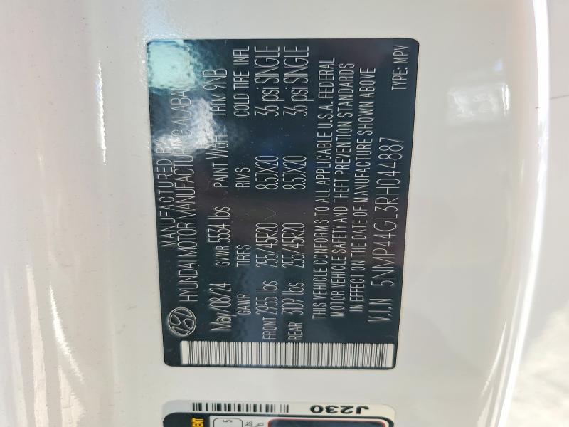 2024 Hyundai Santa Fe მანქანა იყიდება აუქციონზე, vin: 5NMP44GL3RH044887, აუქციონის ნომერი: 53211886