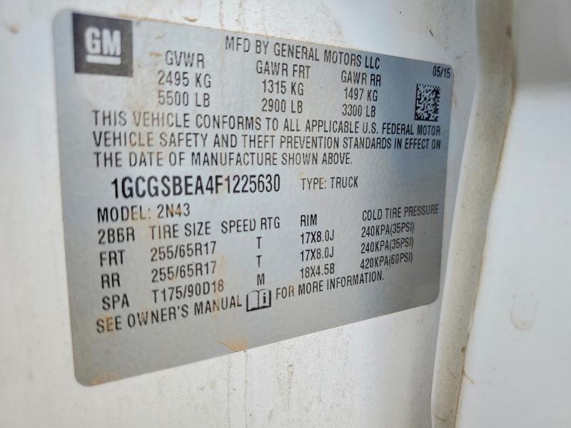 Продажа на аукционе авто 2015 Chevrolet Colorado, vin: 1GCGSBEA4F1225630, номер лота: 54457506