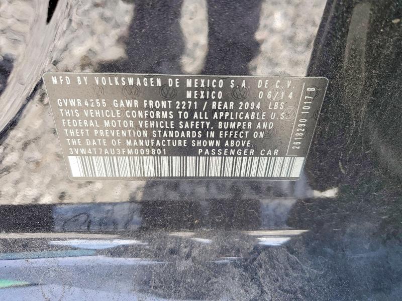 53457466 :رقم المزاد ، 3VW4T7AU3FM009801 vin ، 2015 Volkswagen Gti مزاد بيع