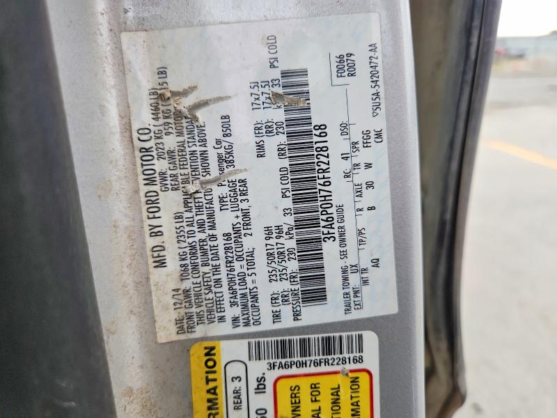 54297786 :رقم المزاد ، 3FA6P0H76FR228168 vin ، 2015 Ford Fusion مزاد بيع